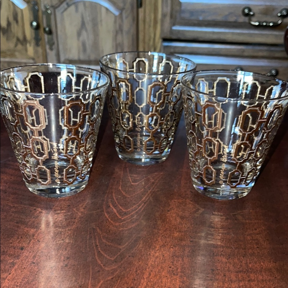George Briard MCM Lowball Signed Vintage Set of 3 Rare
Glasses 12ozs